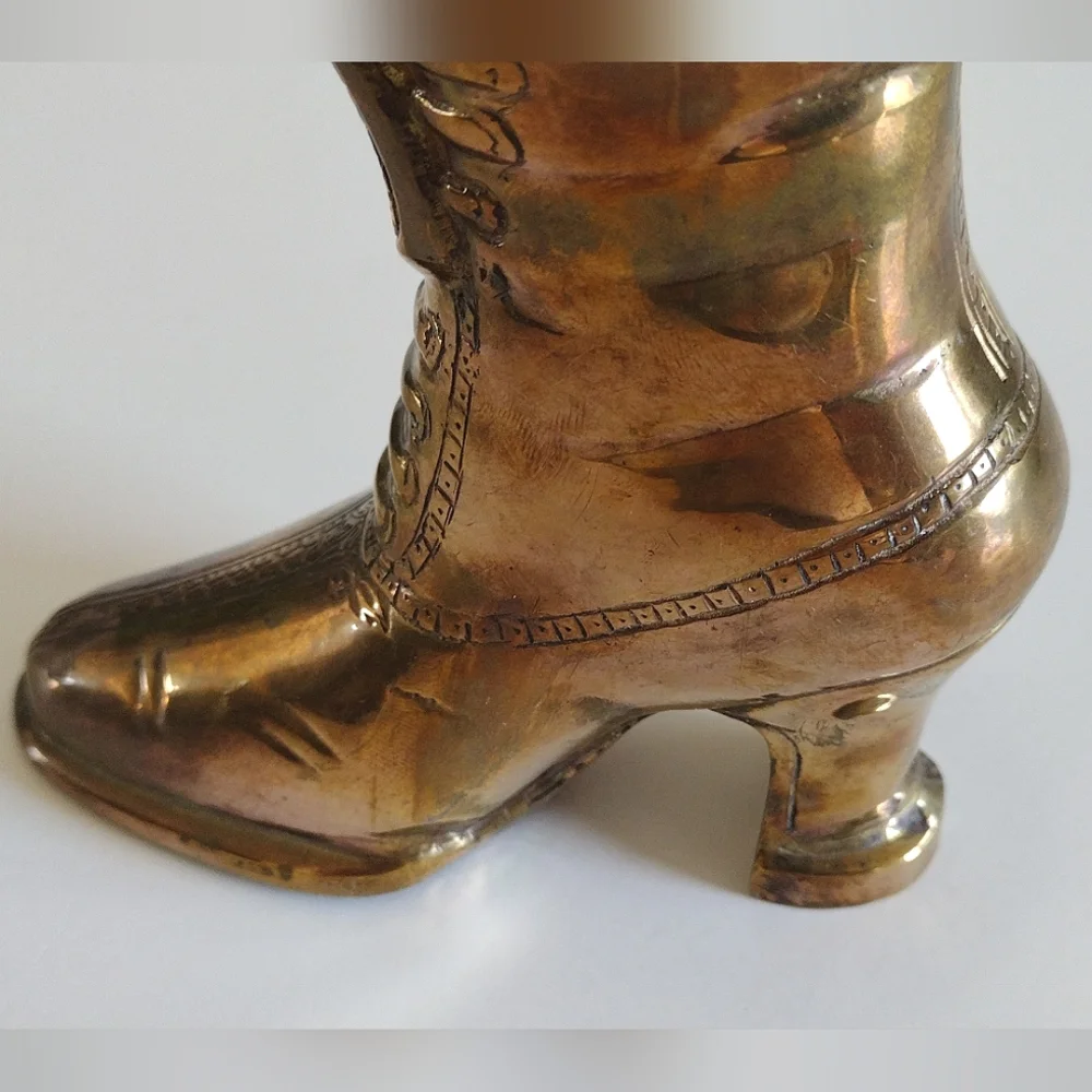 Solid Brass Woman's Victorian Boot Enesco India